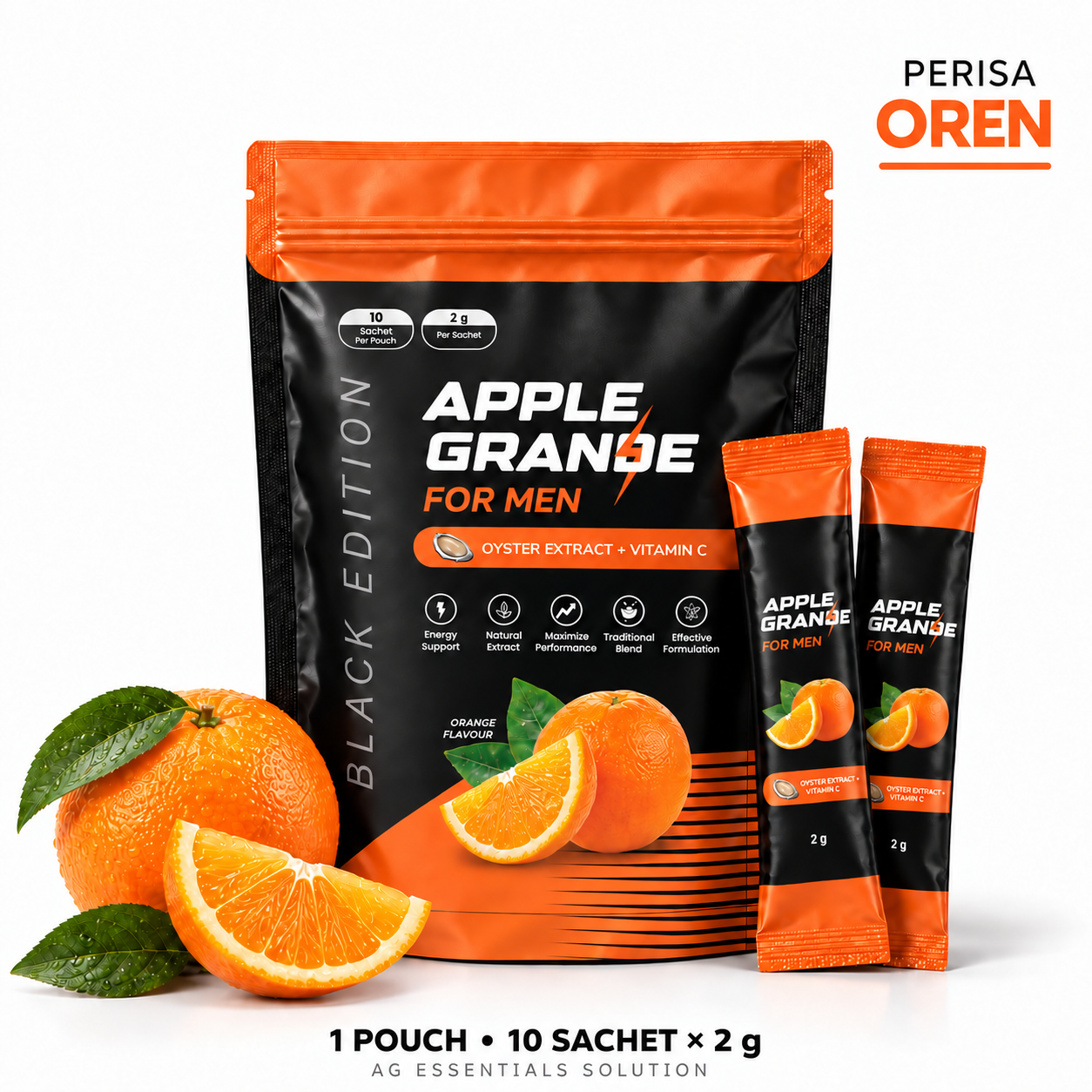 APPLEGRANDE Black Edition Oren — 10 sachet × 2 g